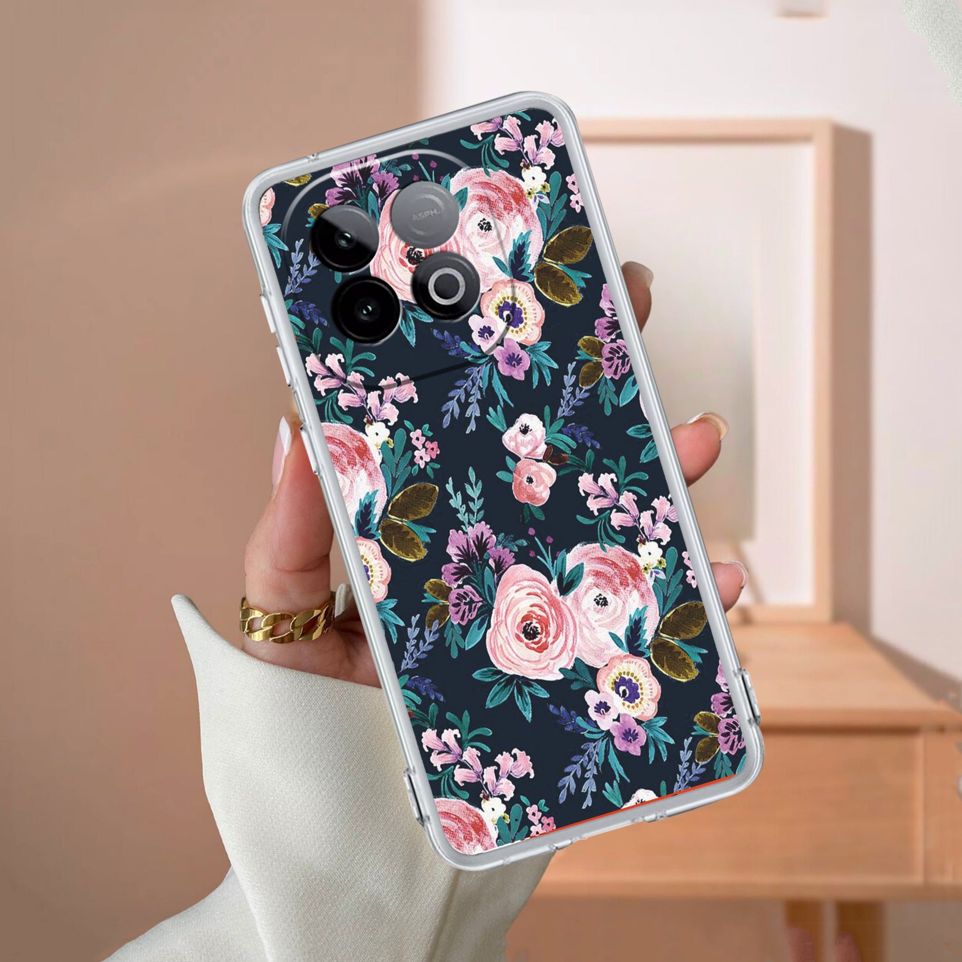 Cute Floral Transparent Silicon Case For iQOO Neo 10 5G