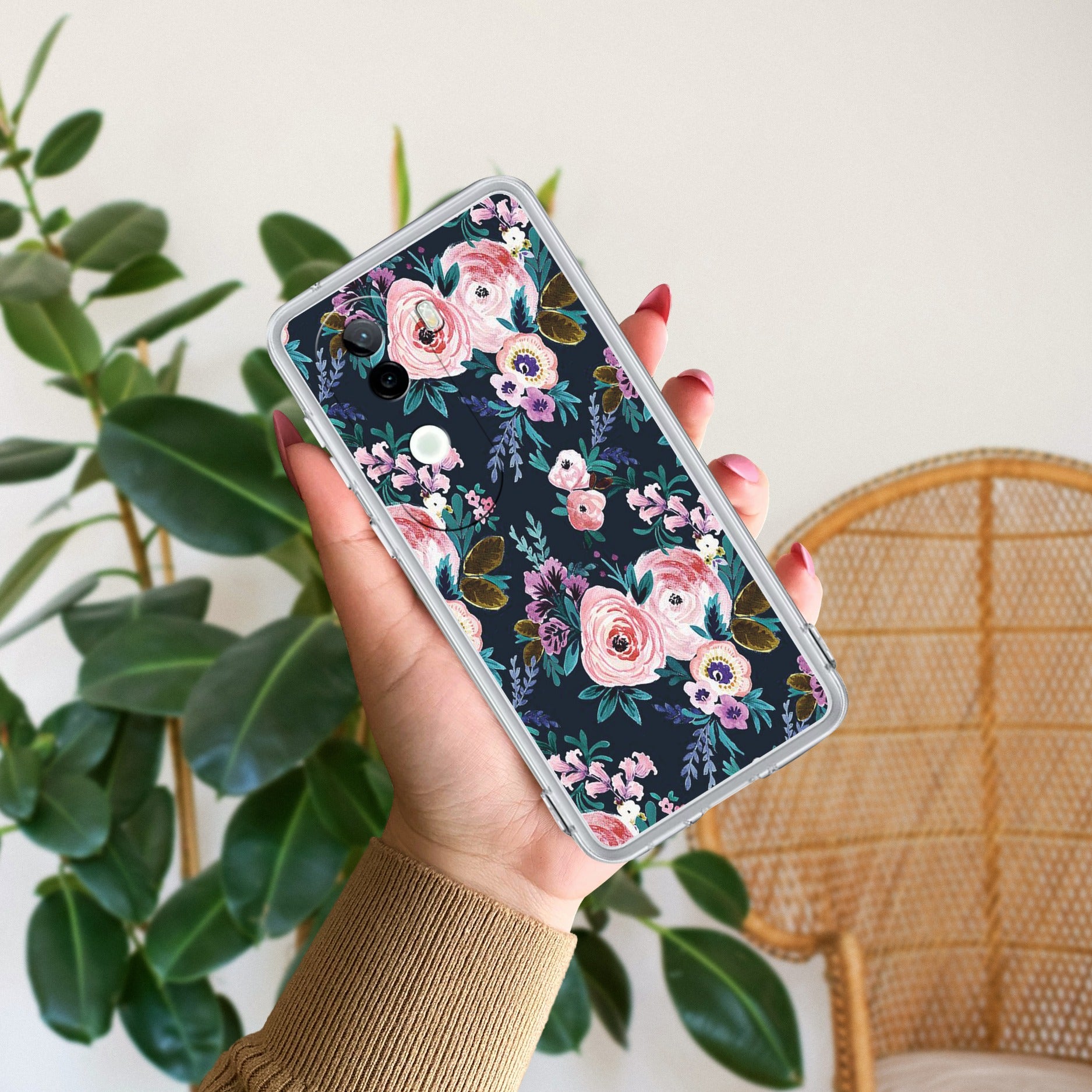 Cute Floral Anti Yellow Case For Vivo V40e 5G