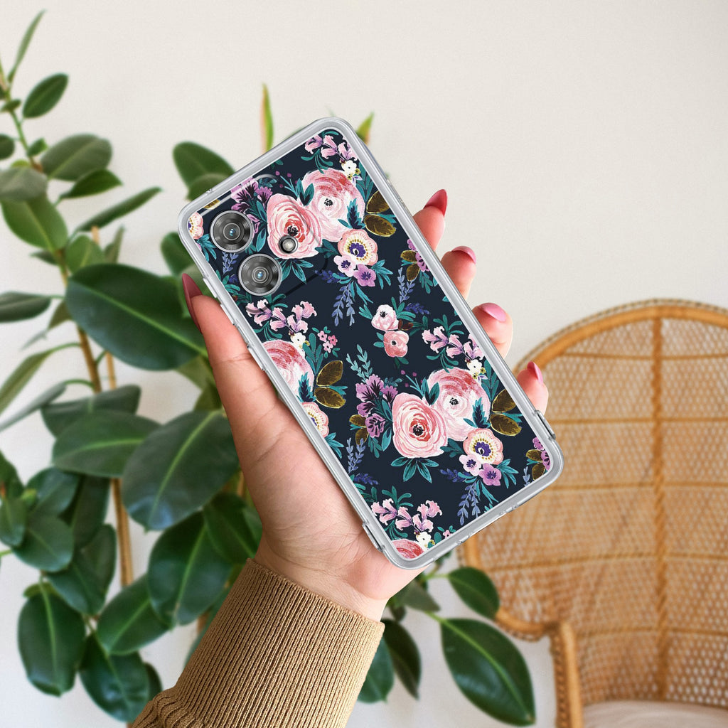 Cute Floral Anti Yellow Case For Motorola Edge 40 Neo 5G