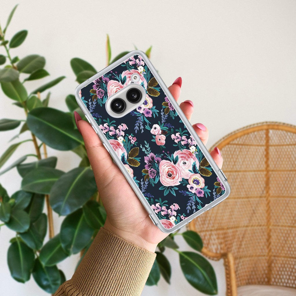 Cute Floral Transparent Silicon Case For Nothing - ShopOnCliQ