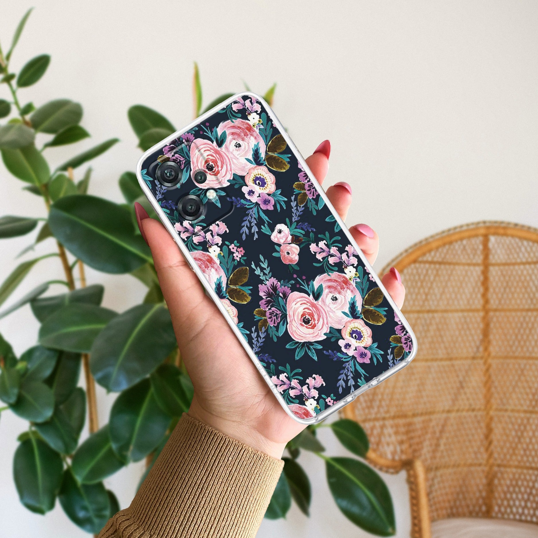 Cute Floral Transparent Silicon Case For OnePlus Nord CE 2 Lite