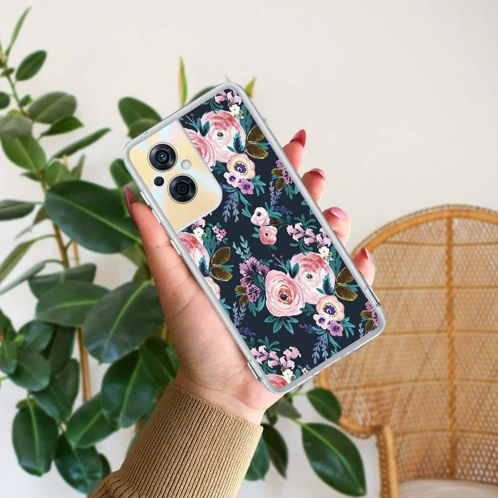 Cute Floral Anti Yellow Case For Oppo F21 Pro (5G)