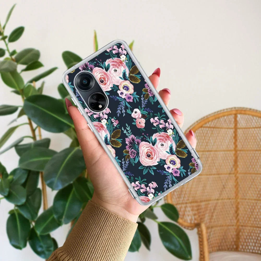 Cute Floral Anti Yellow Case For Oppo Reno 8T 5G