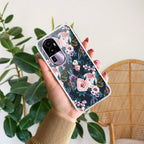 Cute Floral Transparent Silicon Case For Oppo Reno 6 Pro 5G