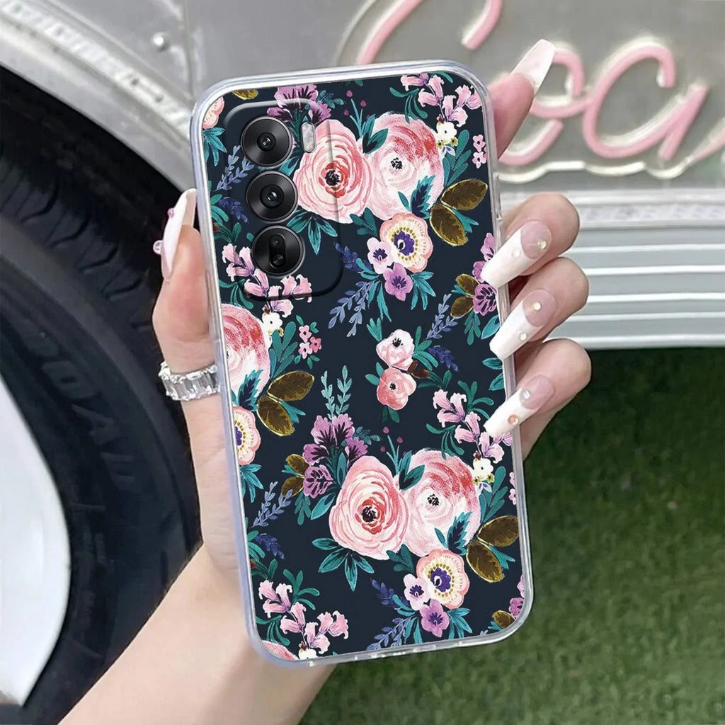 Cute Floral Anti Yellow Case For Oppo Reno 12 Pro 5G