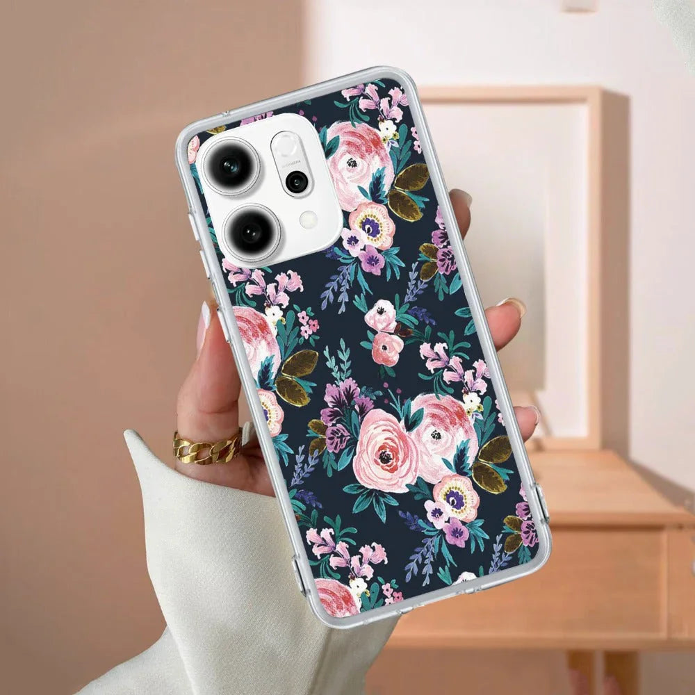 Cute Floral Transparent Silicon Case For Oppo - ShopOnCliQ