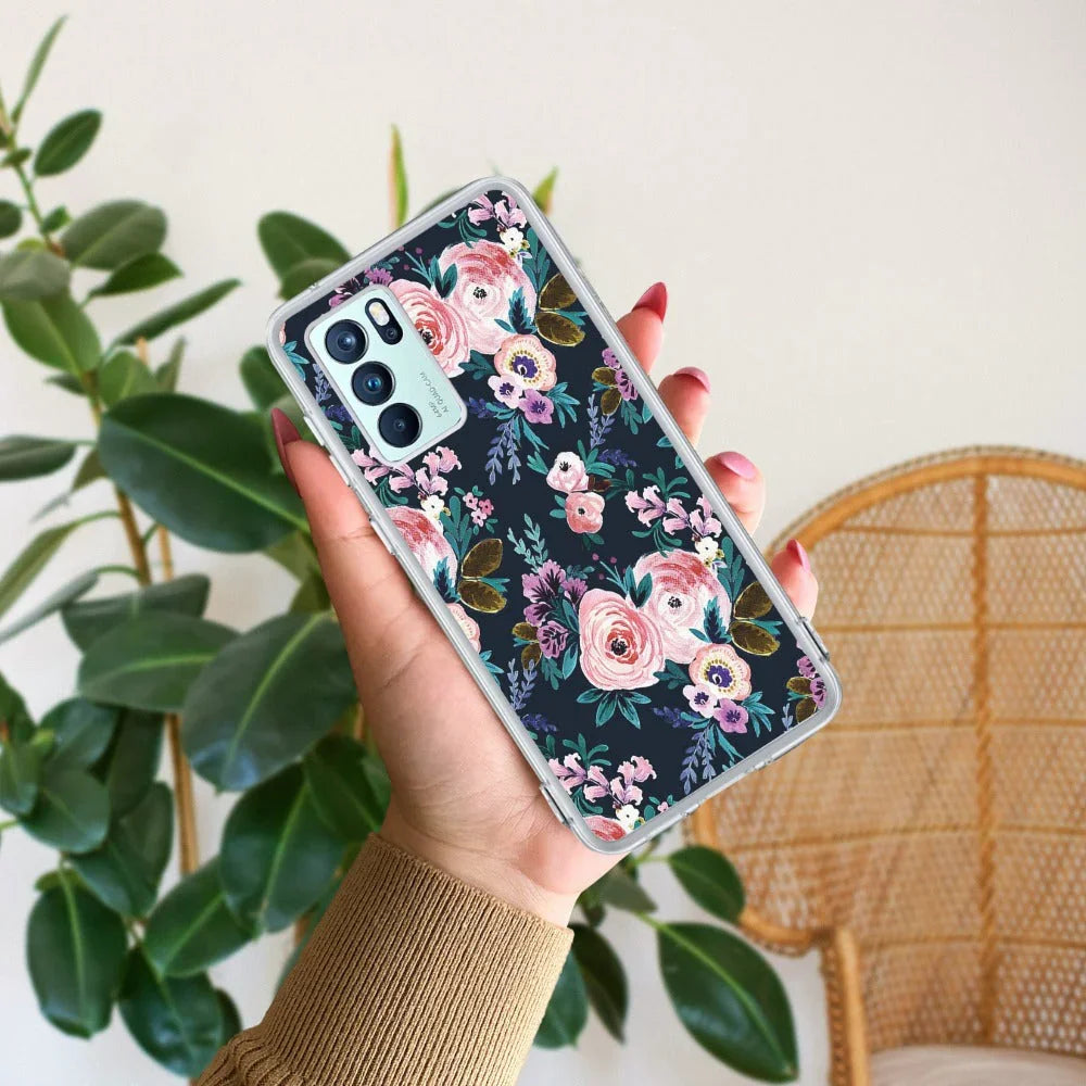 Cute Floral Transparent Silicon Case For Oppo - ShopOnCliQ
