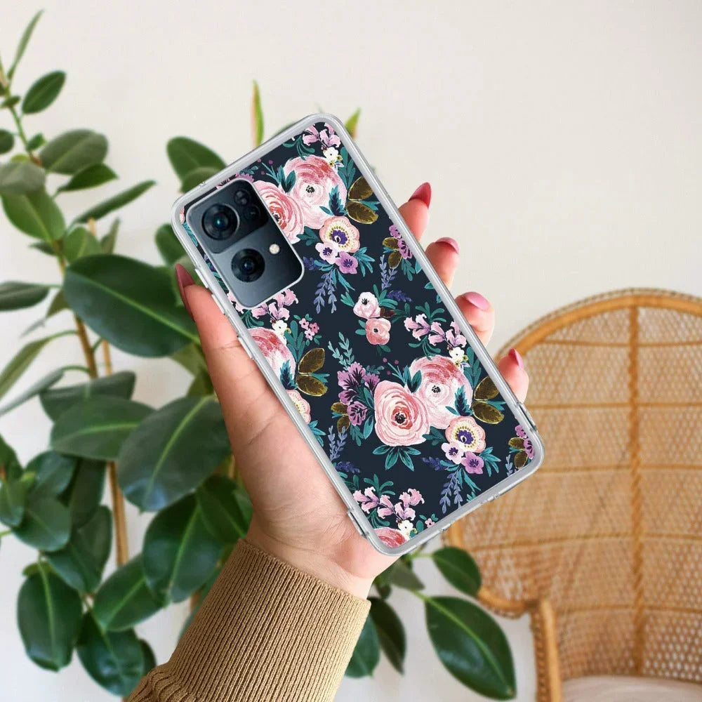Cute Floral Anti Yellow Case For Oppo Reno 7 Pro 5G