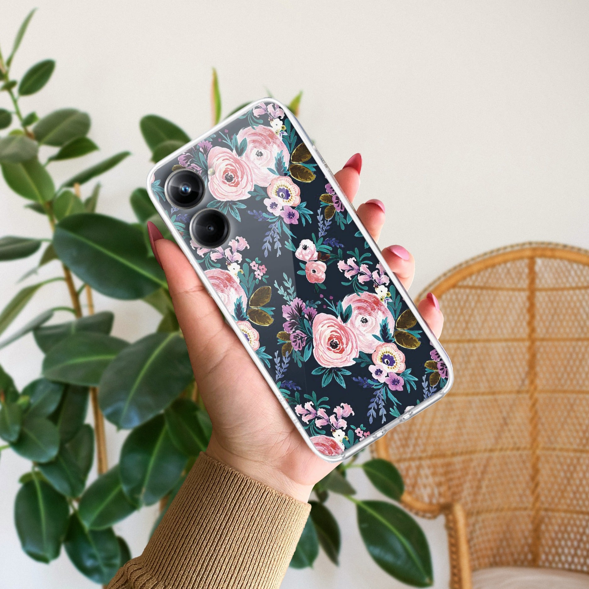 Cute Floral Anti Yelllow Case For Realme 10 Pro 5G