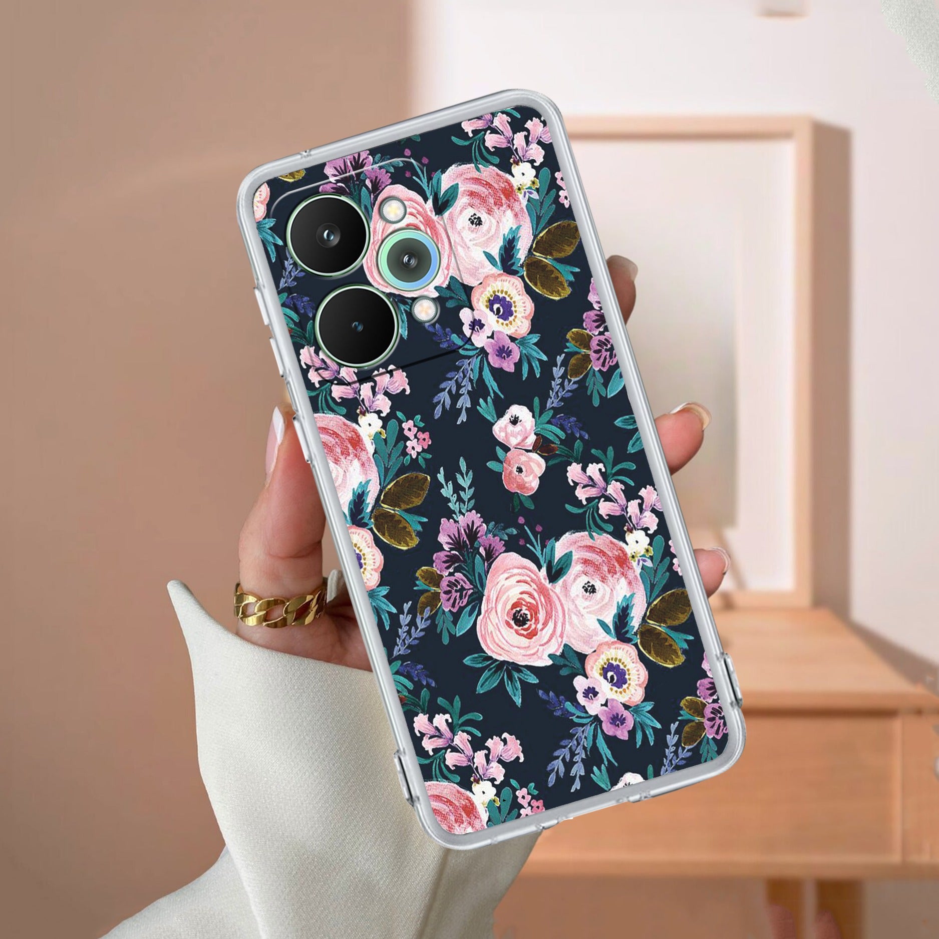Cute Floral Anti Yellow Case For Realme 15 Pro 5G