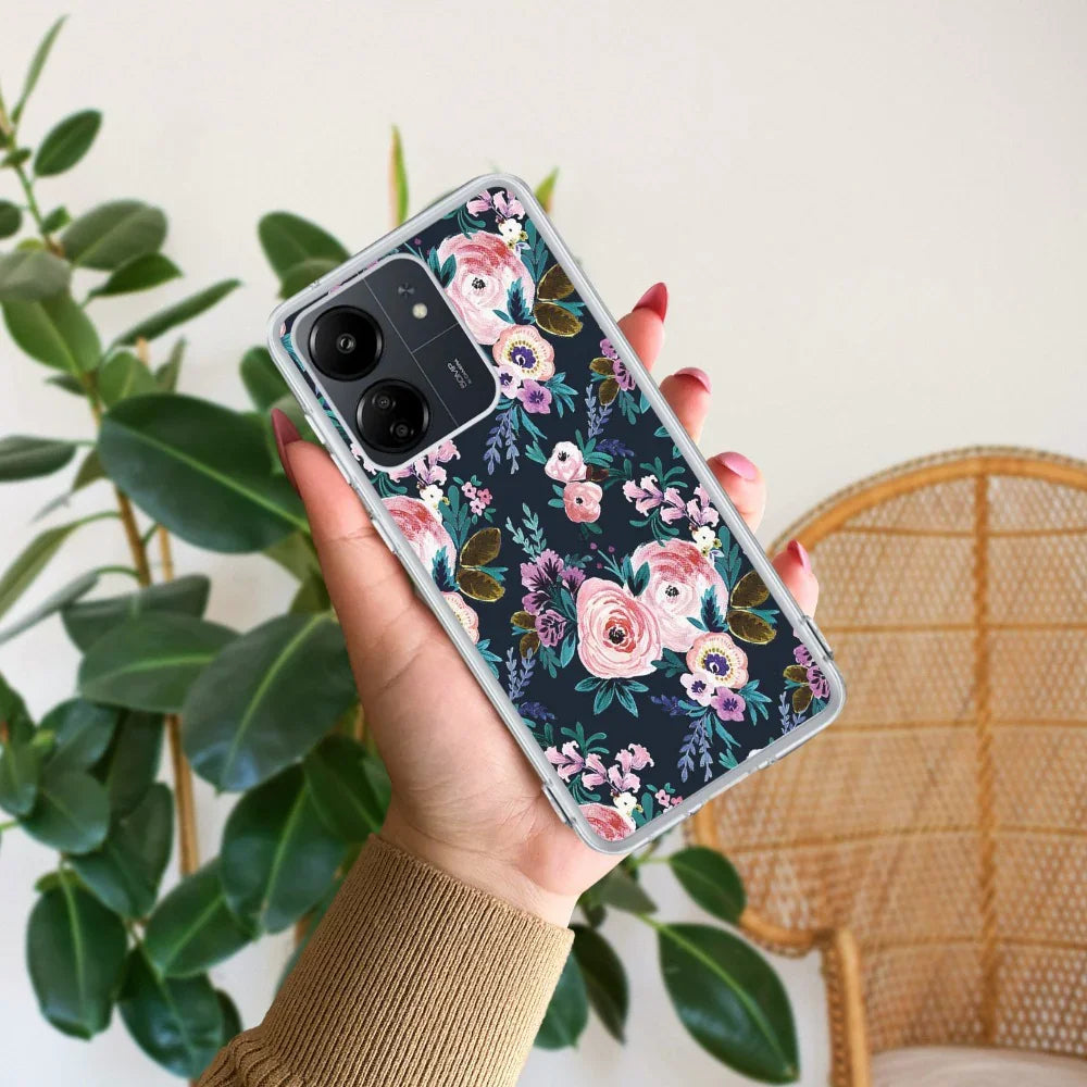 Cute Floral Transparent Silicon Case For Redmi/Xiaomi - ShopOnCliQ