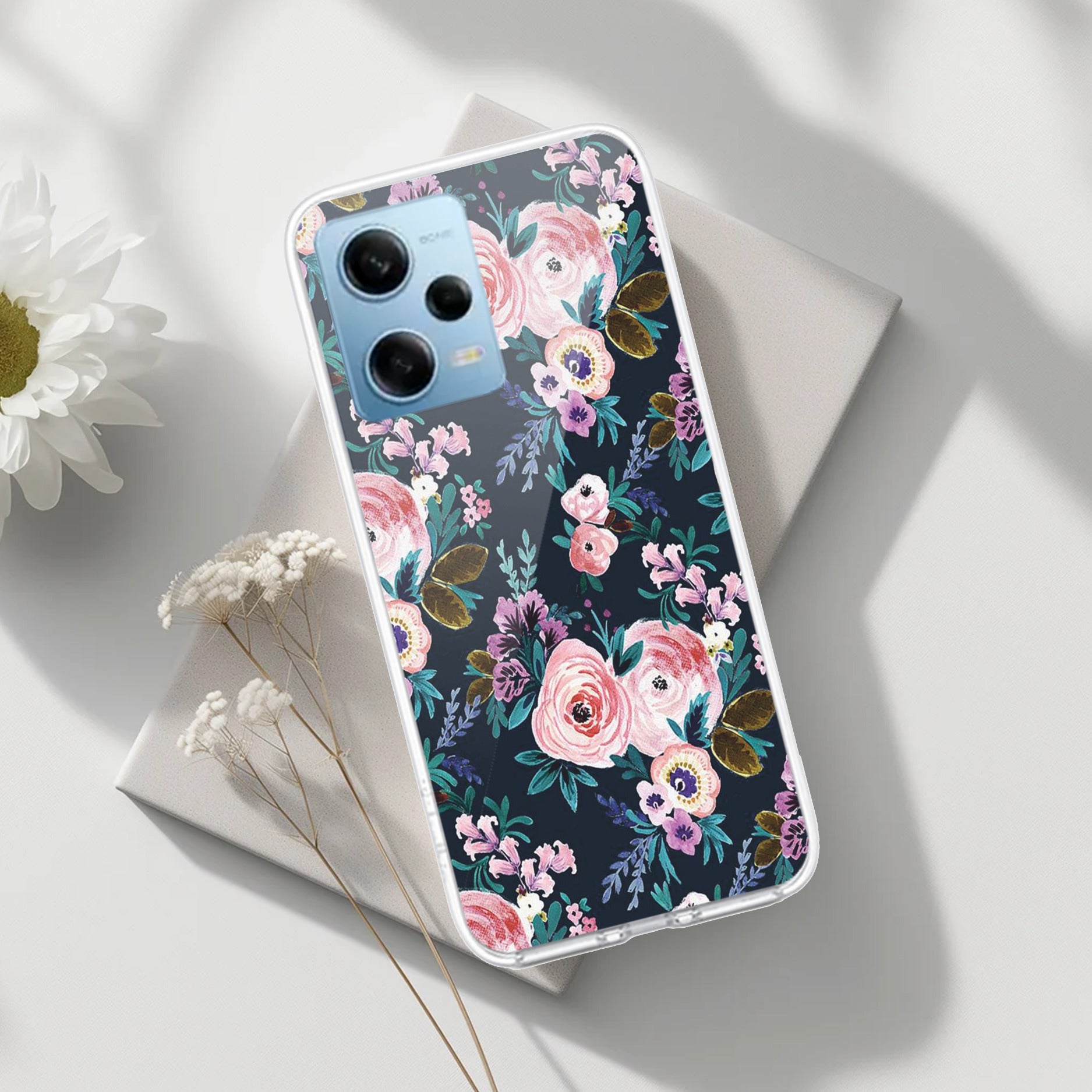 Cute Floral Transparent Silicon Case For Redmi/Xiaomi