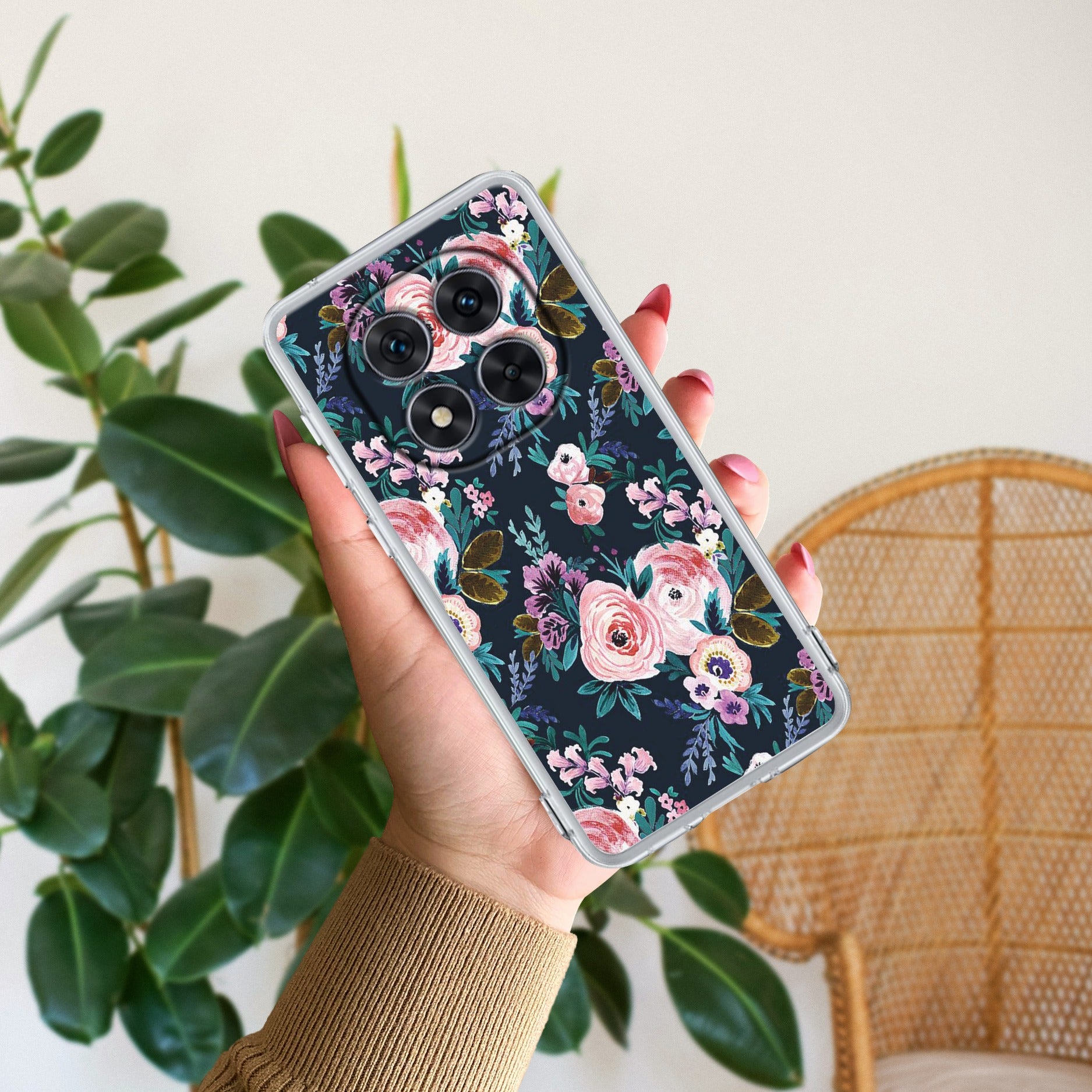 Cute Floral Transparent Silicon Case For Redmi/Xiaomi