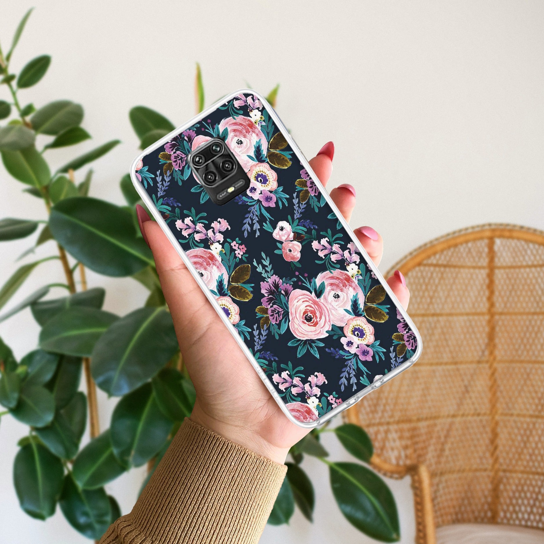 Cute Floral Transparent Silicon Case For Redmi/Xiaomi