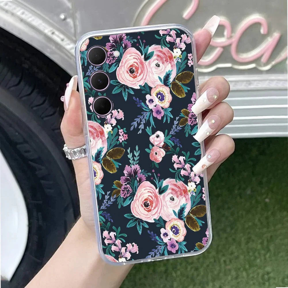 Cute Floral Anti Yellow Case For Samsung Galaxy S23 5G