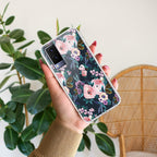 Cute Floral Transparent Silicon Case For Vivo V21e 5G