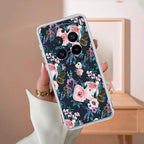 Cute Floral Transparent Silicon Case For Vivo X200 Pro 5G