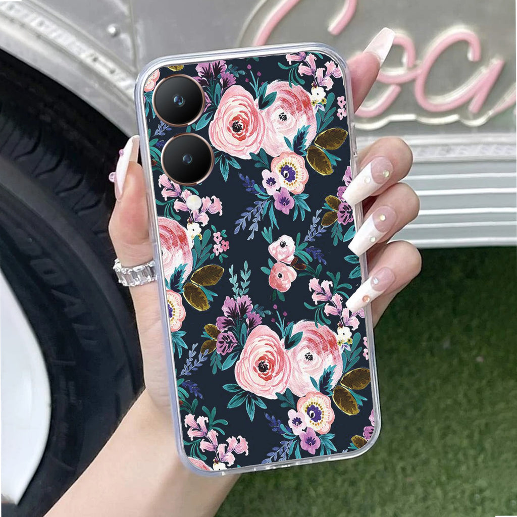 Cute Floral Anti Yellow Case For Vivo Y28 5G
