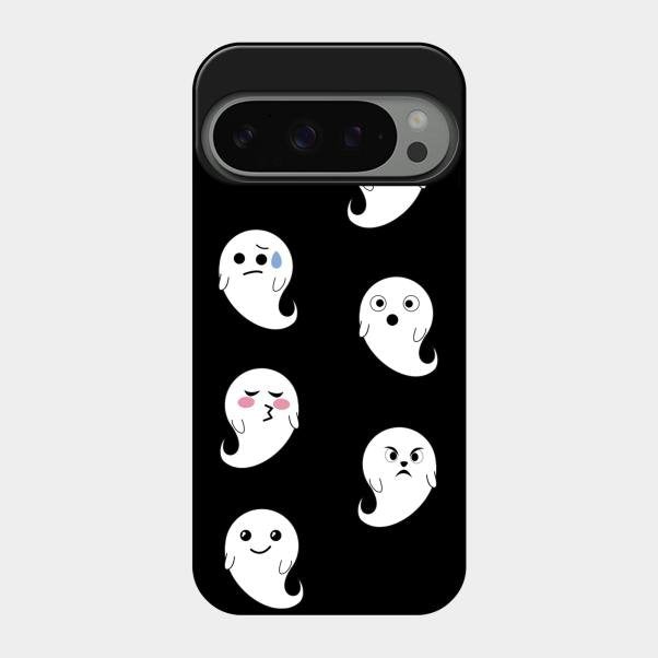 Cute Ghost Glass Case Cover For Google Pixel 9 Pro 5G