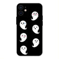 Cute Ghost Glass Case Cover For iPhone 12 mini
