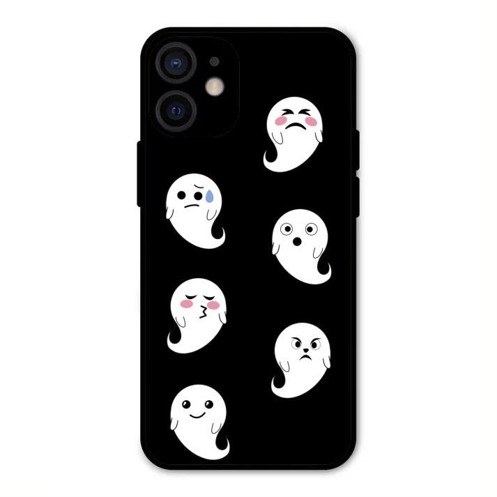Cute Ghost Glass Case Cover For iPhone 12 mini