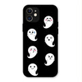 Cute Ghost Glass Case Cover For iPhone 12