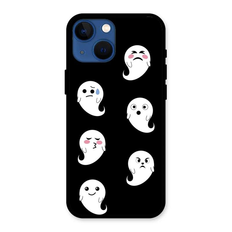 Cute Ghost Glass Case Cover For iPhone 13 mini