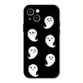 Cute Ghost Glass Case Cover For iPhone 13