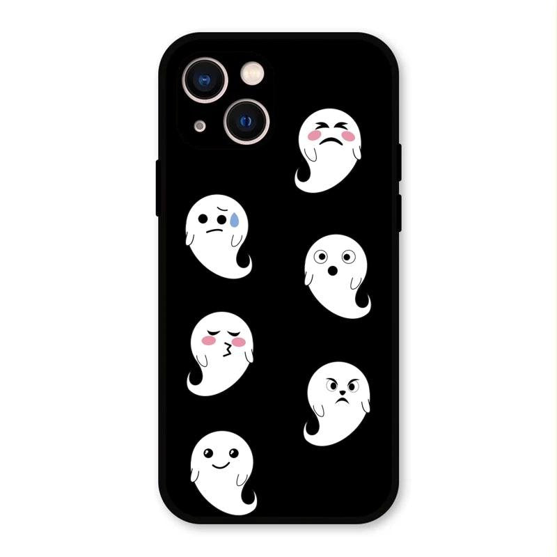Cute Ghost Glass Case Cover For iPhone 13