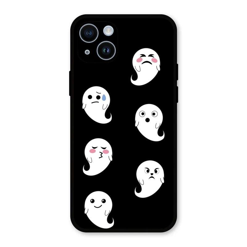 Cute Ghost Glass Case Cover For iPhone 14 Plus