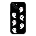 Cute Ghost Glass Case Cover For iPhone 15