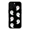 Cute Ghost Glass Case Cover For iPhone 16 Pro