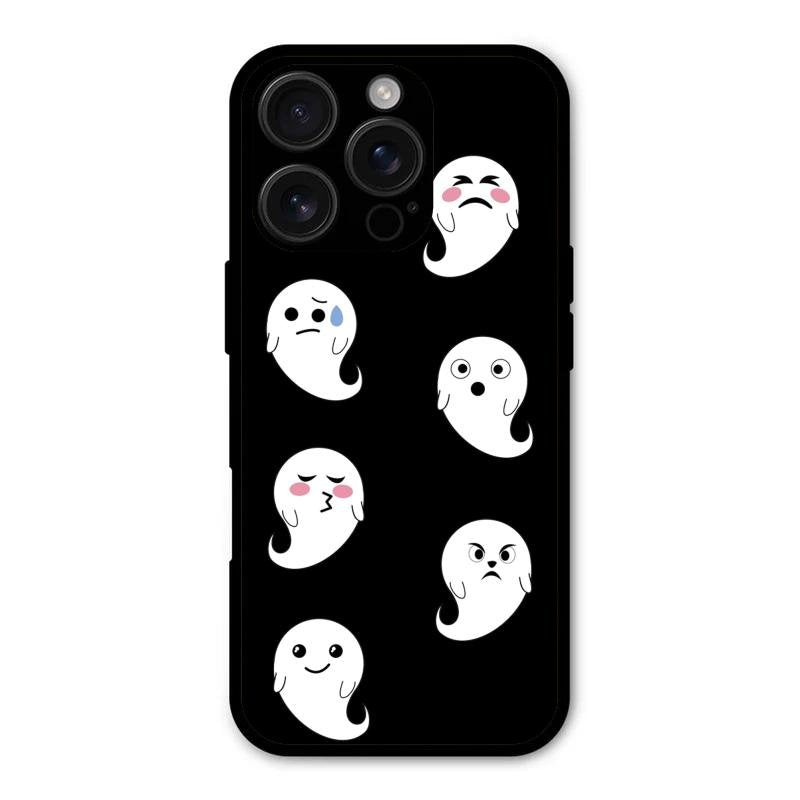 Cute Ghost Glass Case Cover For iPhone 16 Pro