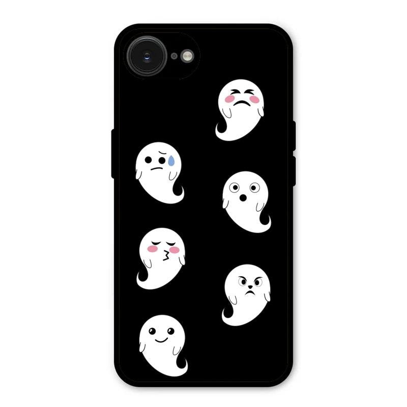 Cute Ghost Glass Case Cover For iPhone 16e
