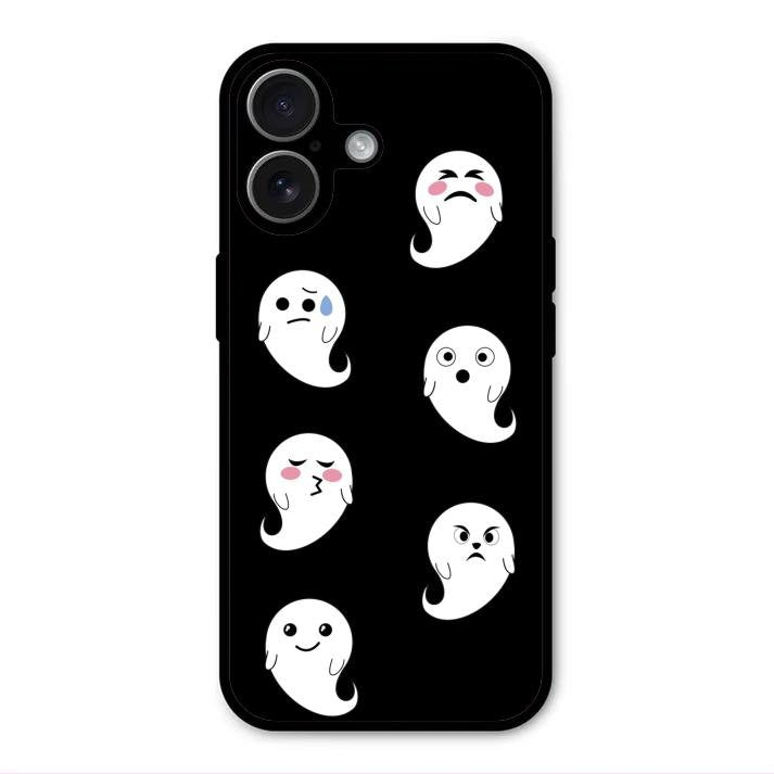 Cute Ghost Glass Case Cover For iPhone 17
