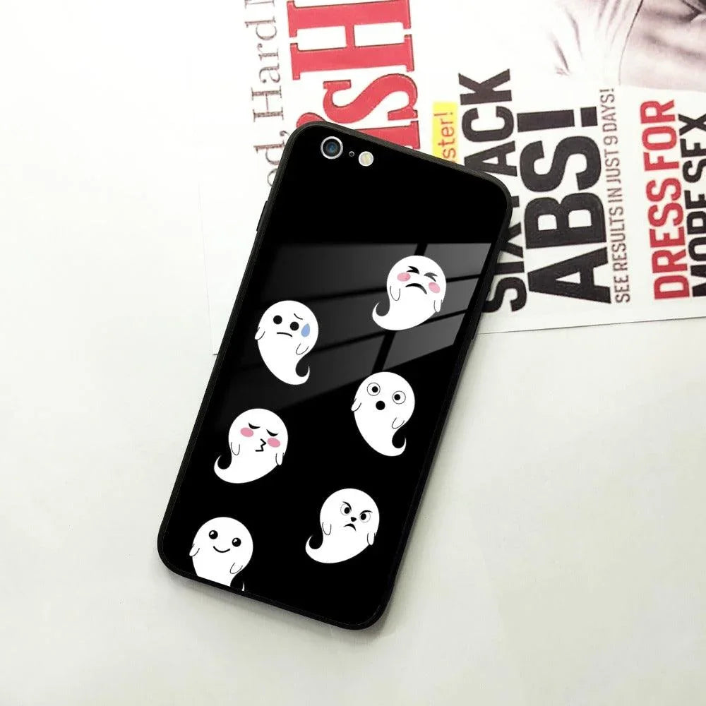 Cute Ghost Glass Case Cover For iPhone - ShopOnCliQ