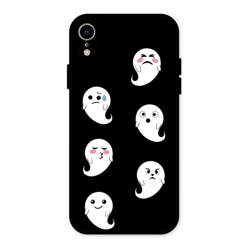 Cute Ghost Glass Case Cover For iPhone XR