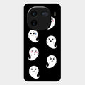 Cute Ghost Glass Case Cover For Iqoo 12 5G