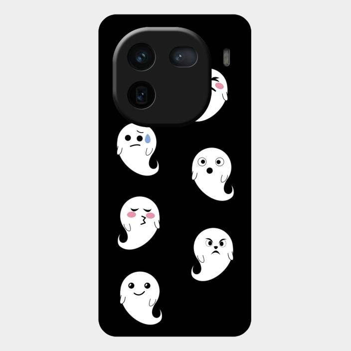 Cute Ghost Glass Case Cover For Iqoo 12 5G