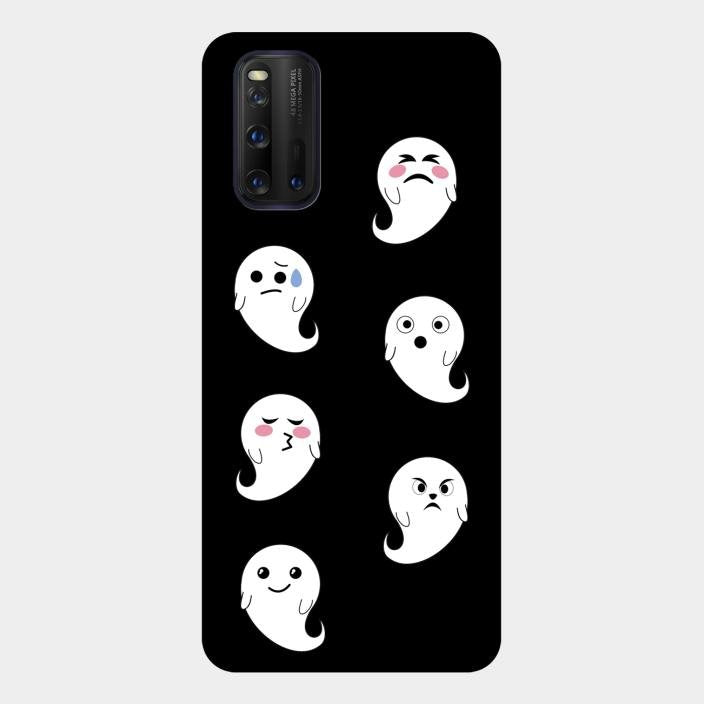 Cute Ghost Glass Case Cover For Iqoo 3 5G