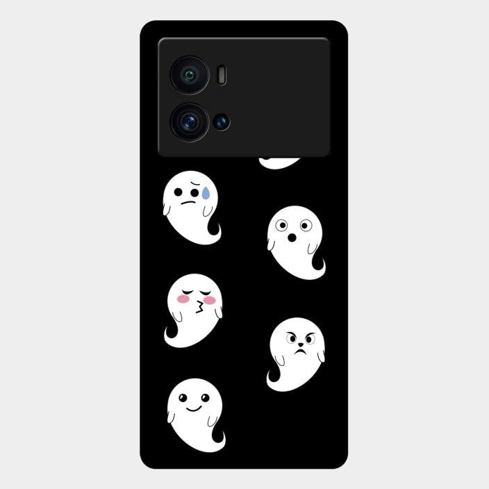 Cute Ghost Glass Case Cover For Iqoo 9 Pro 5G