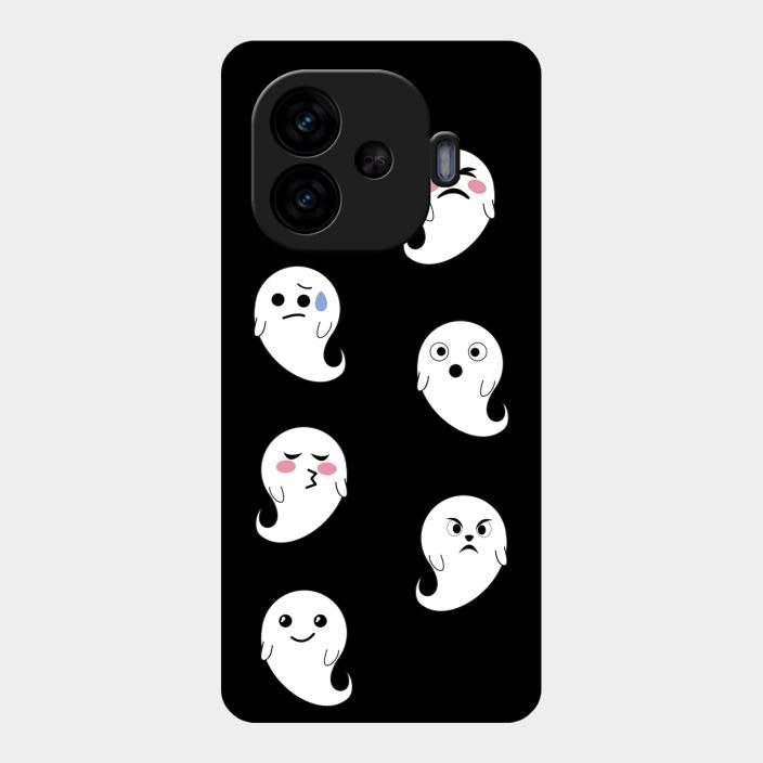 Cute Ghost Glass Case Cover For Iqoo Neo 10R 5G