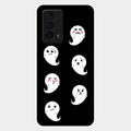 Cute Ghost Glass Case Cover For Iqoo Z5 5G