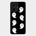 Cute Ghost Glass Case Cover For Iqoo Z6 44W