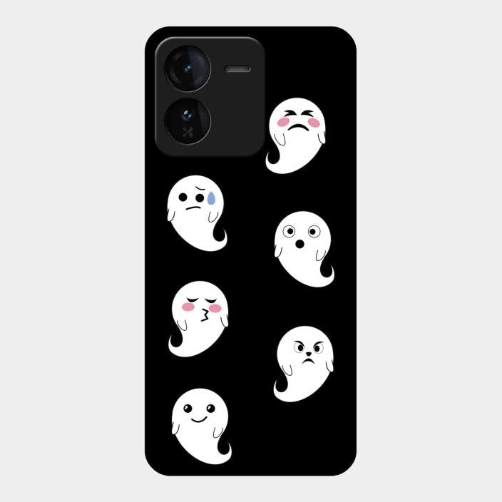 Cute Ghost Glass Case Cover For Iqoo Z9 5G