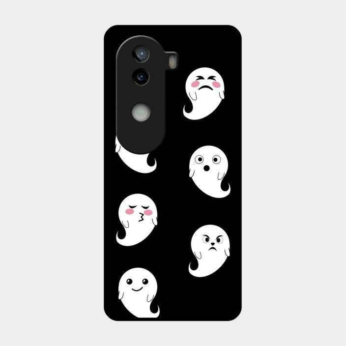 Cute Ghost Glass Case Cover For Iqoo Z9S 5G