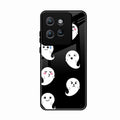 Cute Ghost Glass Case Cover For Motorola Edge 50 Neo