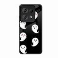 Cute Ghost Glass Case Cover For Motorola Edge 50 Pro