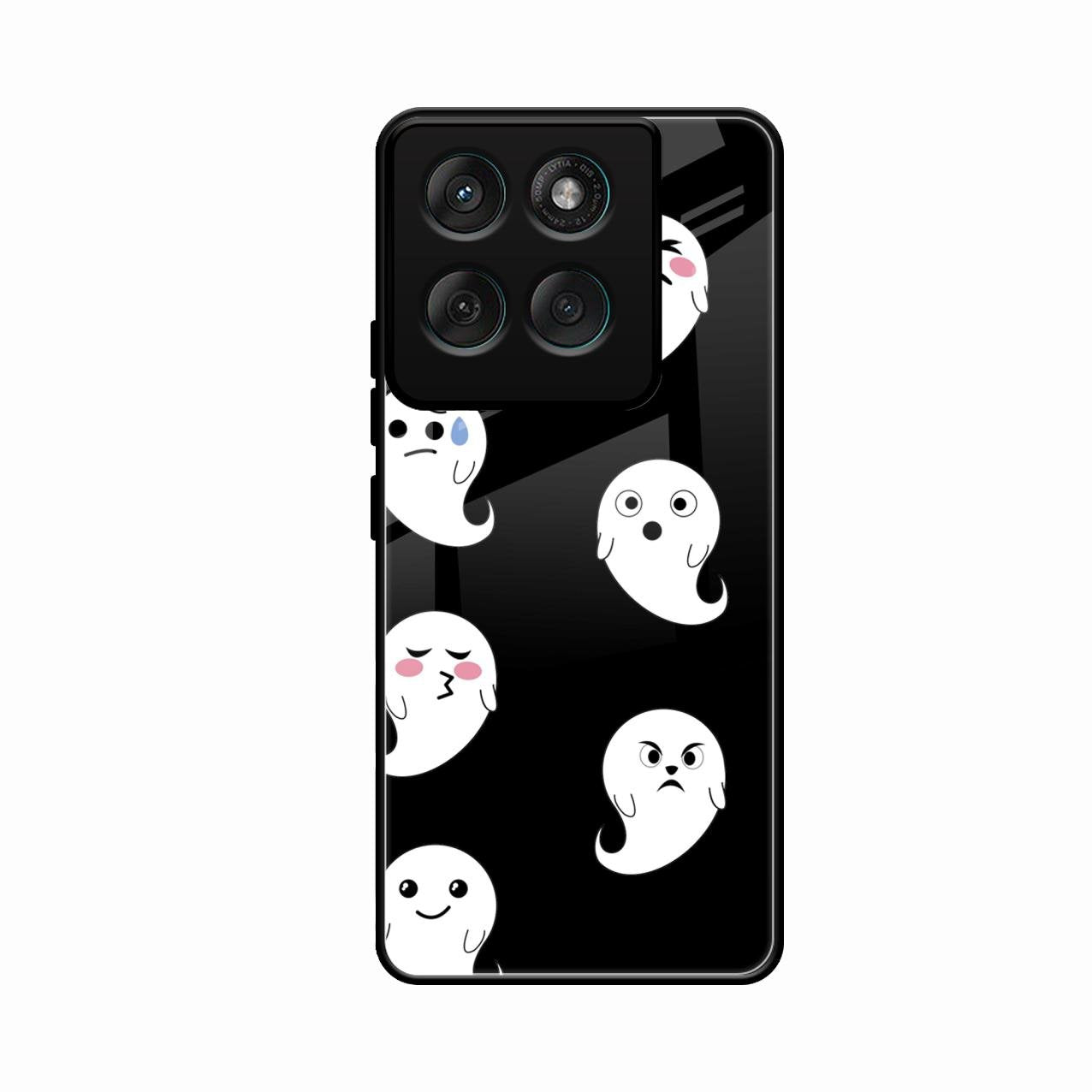 Cute Ghost Glass Case Cover For Motorola Edge 60 5G