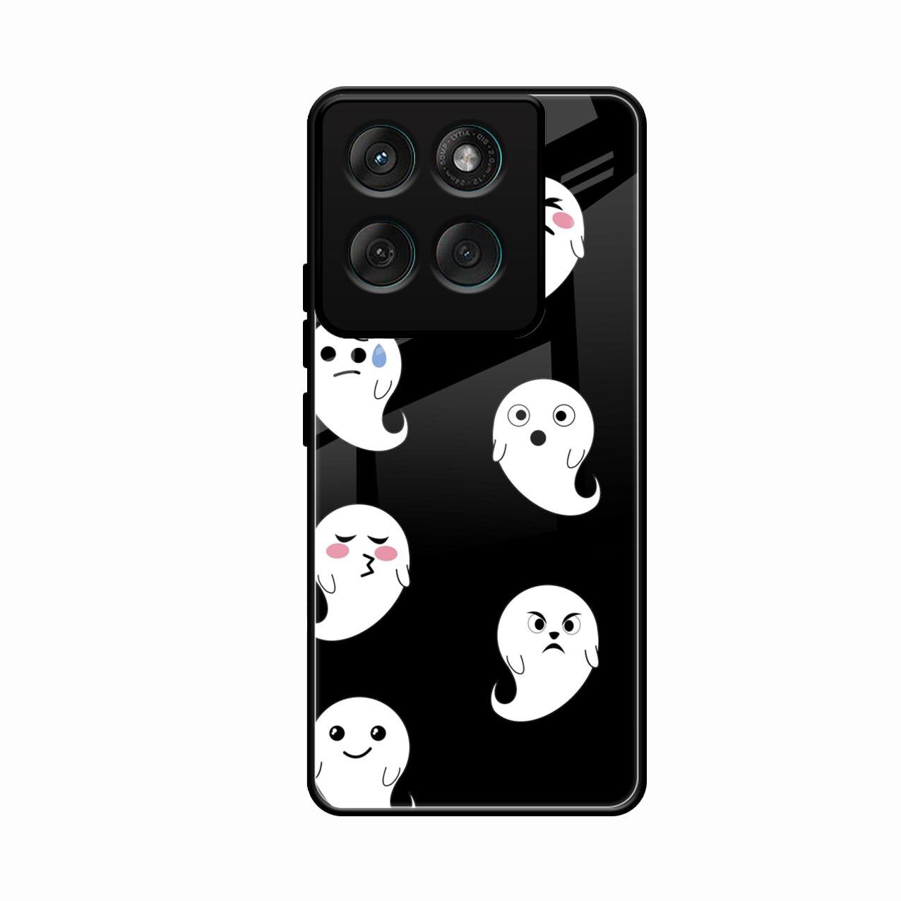 Cute Ghost Glass Case Cover For Motorola Edge 60 Stylus 5G